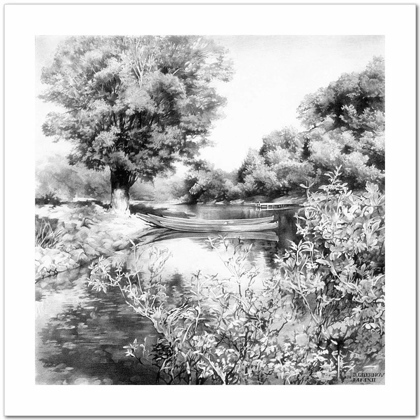 素描#乌克兰画家丹尼斯·切尔诺夫-头像、静物素描