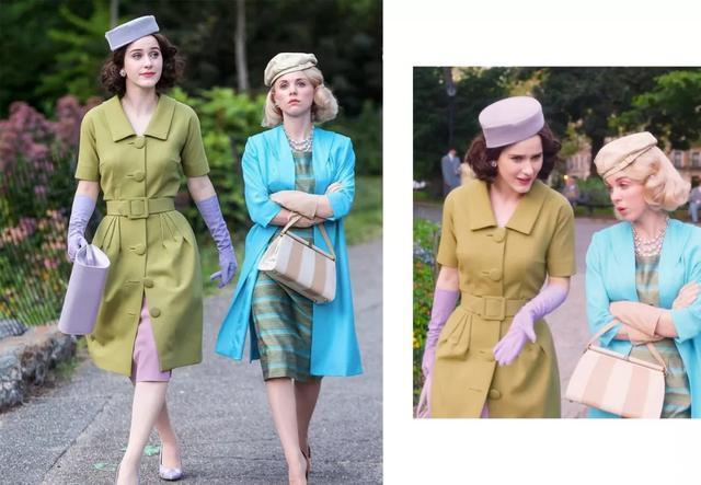 了不起的麦瑟尔夫人,她的大衣有100件吧!复古摩登配色超时髦