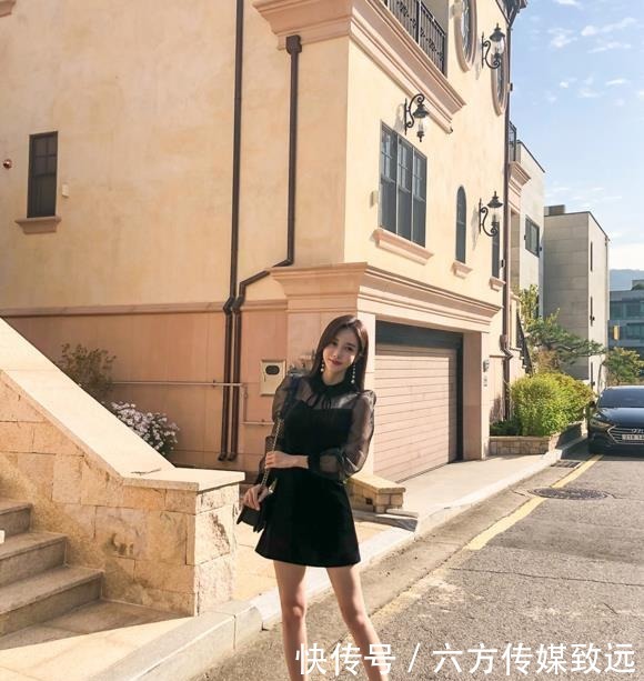 宫廷|孙允珠高清美图:中世纪宫廷纯黑仙女雪纺衣裙!