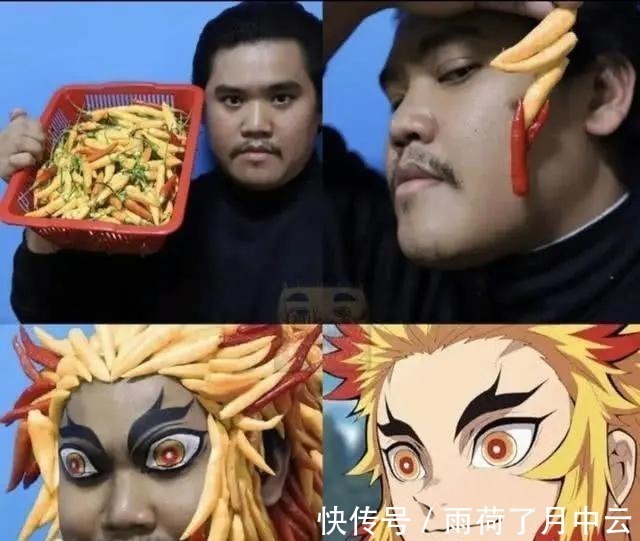 海带头|泰国小哥低成本COS《鬼灭之刃》,五毛装备玩出满分效果,绝了