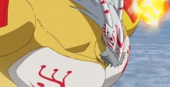 神龙兽|数码宝贝：神龙兽首秀完美，一拳打残千年兽，不愧金字塔级别实力