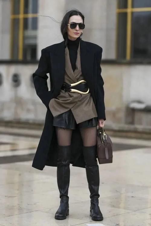 显瘦|大衣配毛衣,显瘦又高级