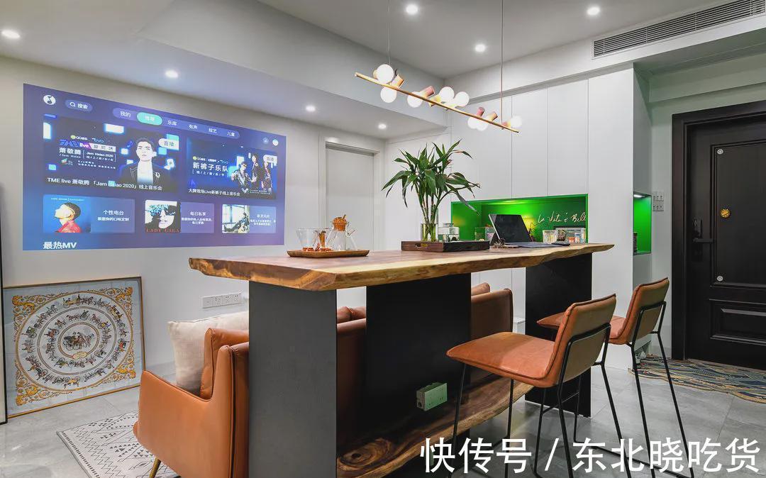 客餐厅|小户型也可以很精致,77㎡两房一厅爆改后,两个人住太舒适了