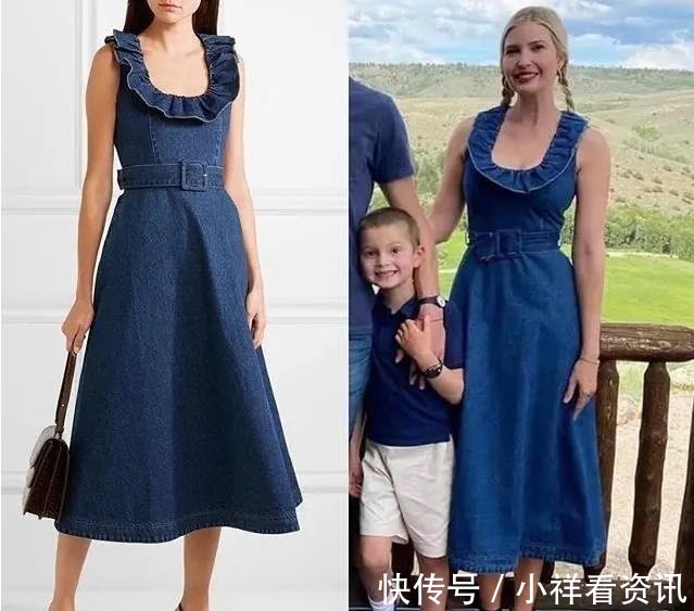 波波头|伊万卡换发型!一袭蓝色牛仔裙自带减龄感,新发型俏皮又少女