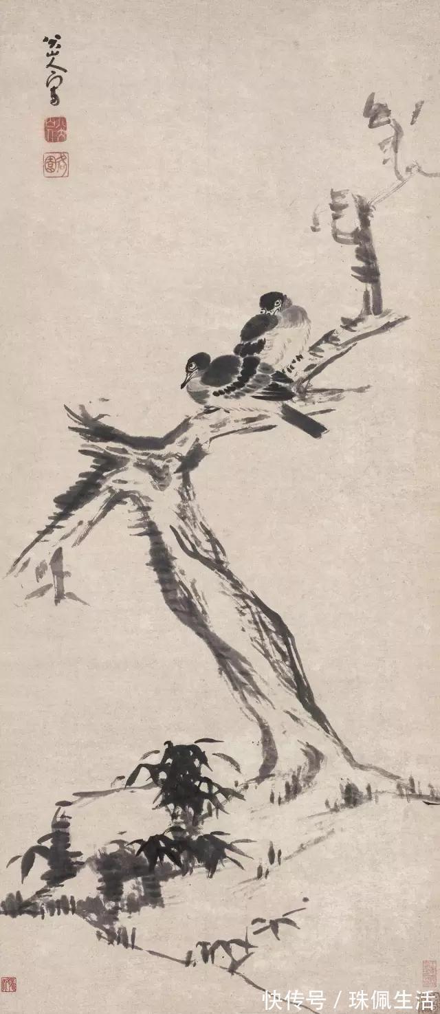 水墨纸本#他是中国画一代宗师,一只鸟就值6000多万