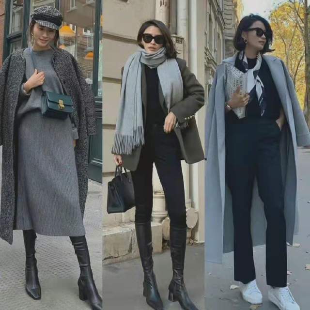 冬天 纯黑单品如何避免单调?冬天这样穿太OK