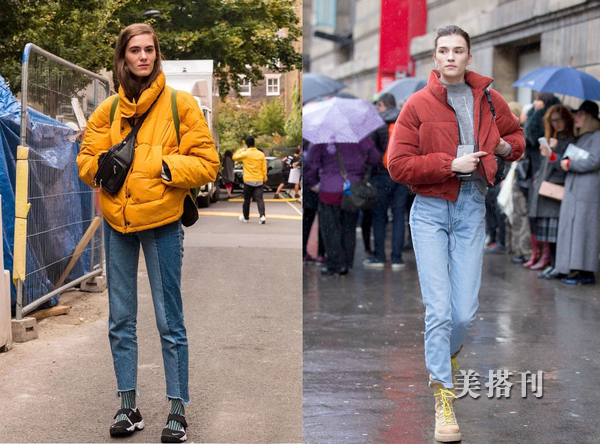 皮裤 高个矮个妹子都可以驾驭的短款羽绒服,简单穿搭气质取胜