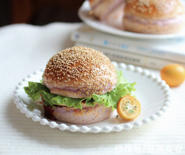 汤种紫薯汉堡 | 圣诞节的味道