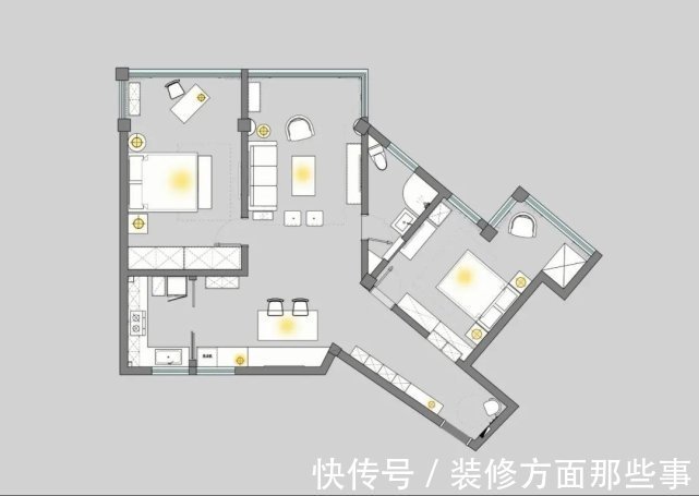 现代|把113㎡不规则的房子,装饰成现代复古华丽舒适之家