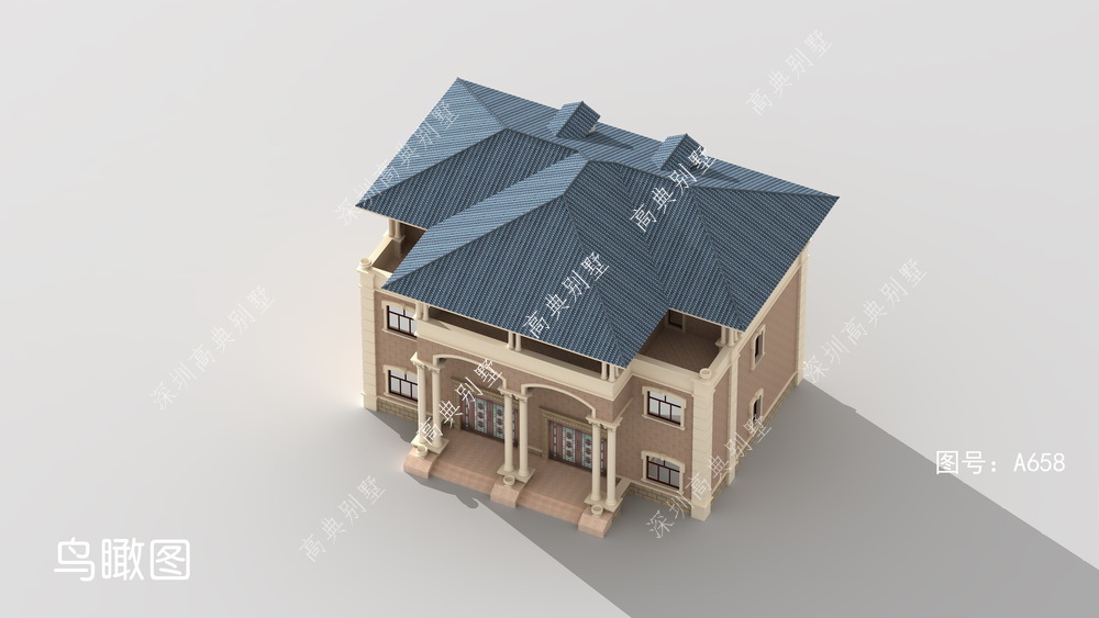 欧式|双拼欧式三层别墅，整体精美大方，兄弟就要这样盖。