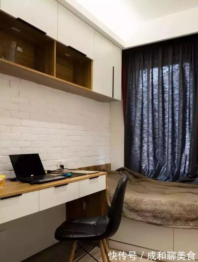 大柜|表妹的65㎡两居，客厅隔出书房，简约时尚清新，小家美得不像话！
