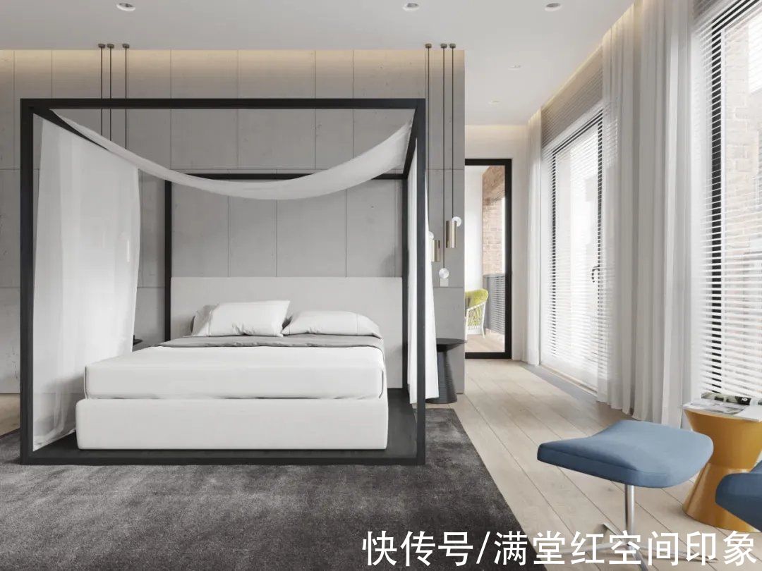 空间|经典色系的设计，展现出简约空间的艺术美感