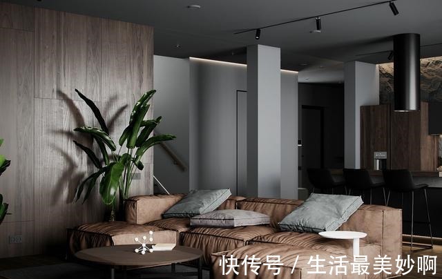 背景墙|工业风格的复式大宅,高级又有质感,健身房很帅气!