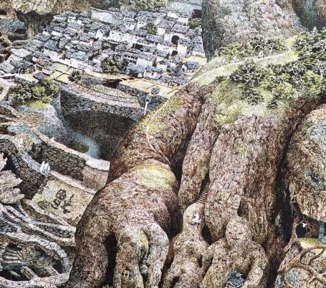 幅画!一幅画画了3年,细到要用放大镜,他把钢笔画玩到了极致