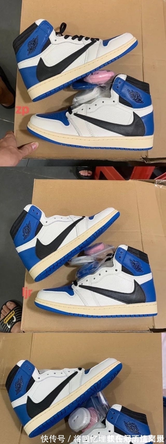 正品 藤原浩倒钩闪电aj1最强横向对比测评 中底拉邦皮料剪裁差的是正?