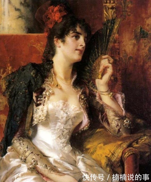 服饰#康拉德·基塞尔,把贵妇们的容貌与服饰,表现得极为富丽奢华!