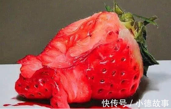 幅画!他画了一颗烂草莓卖了二十万,有人提出质疑,放大十五倍看