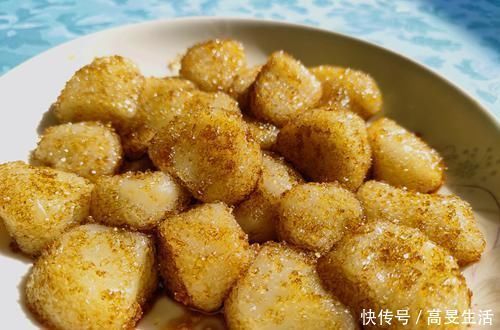 糯米面|教你在家做糯米果,不煎不油炸,口感软糯,甜甜的好好吃