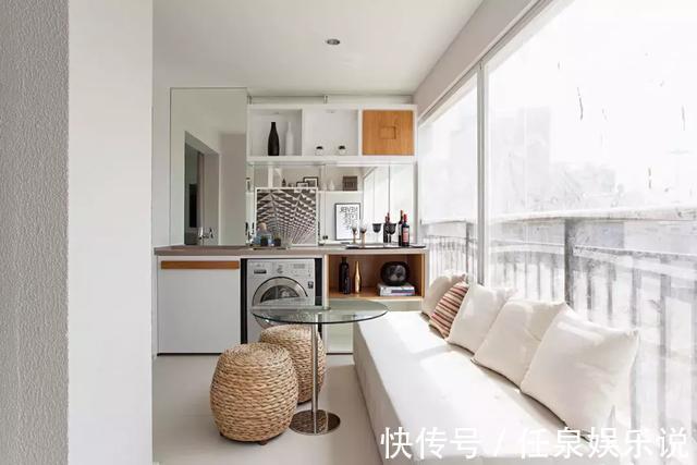 分区|35㎡简约宜家风格装修，用玻璃隔断分区，明显空间通透显宽敞