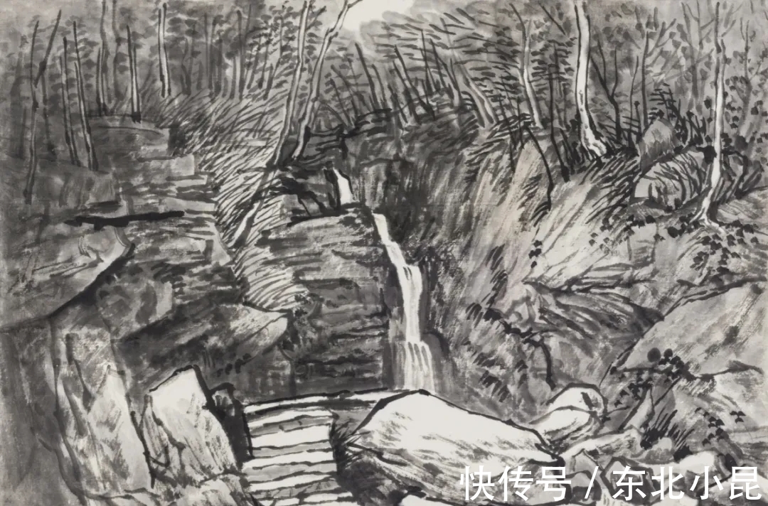 黄山#画山画水,山水画家王学辉黄山最新写生