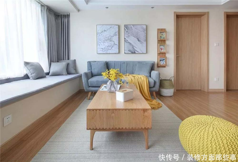 窗边|94平北欧风小户型,飘窗带了沙发和椅子,独特而又实用