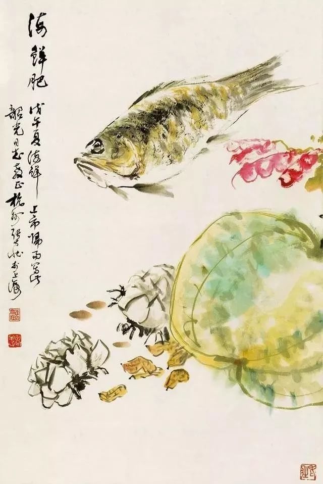 华新罗&张大壮：人淡如菊，以“没骨法”画虾，自创一格