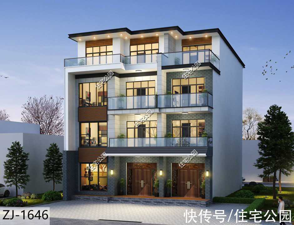 自住|12×19米四层农村别墅，每层都有厨房客厅，自住、出租都能满足