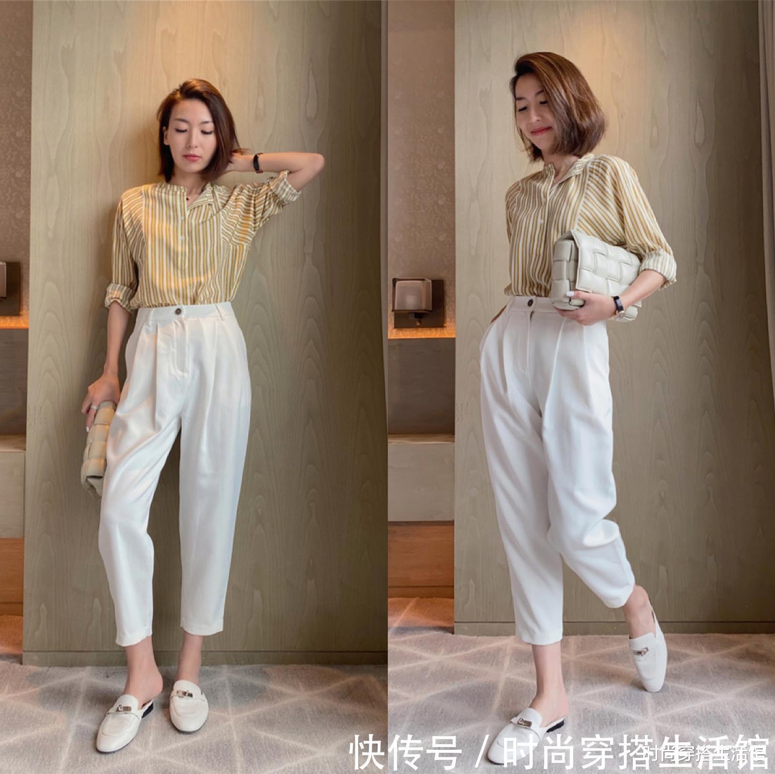 裤子|过40岁的女人,白裤子不可乱穿,掌握这4个细节轻松穿出高级感