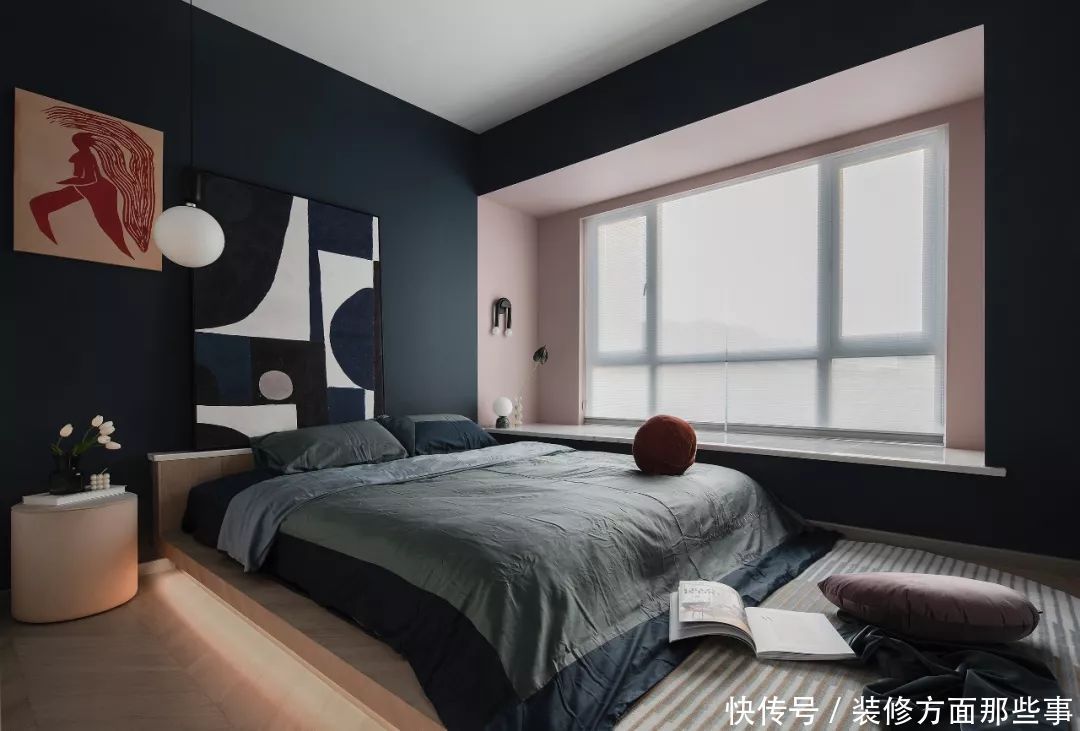 三居|90平个性三居装修,这样的隐形门设计,还是头一次见!