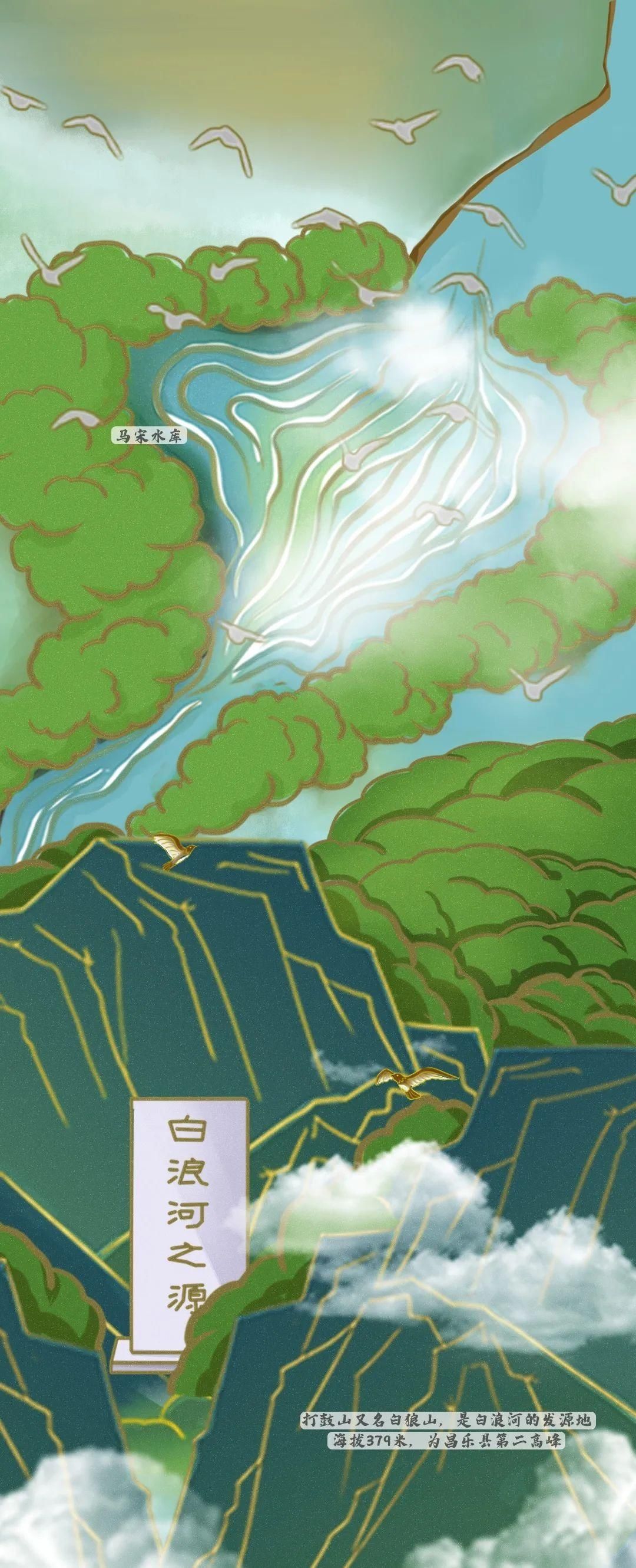  创意|创意手绘·壹｜这样的白浪河你可见过？