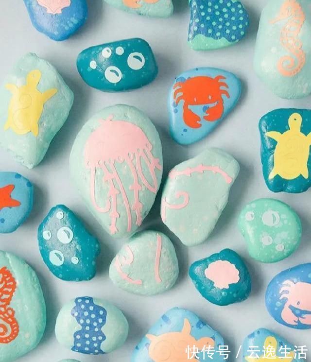 彩纸!捡些石头回家,再也不为手工课作业愁附5个DIY石头彩绘教程