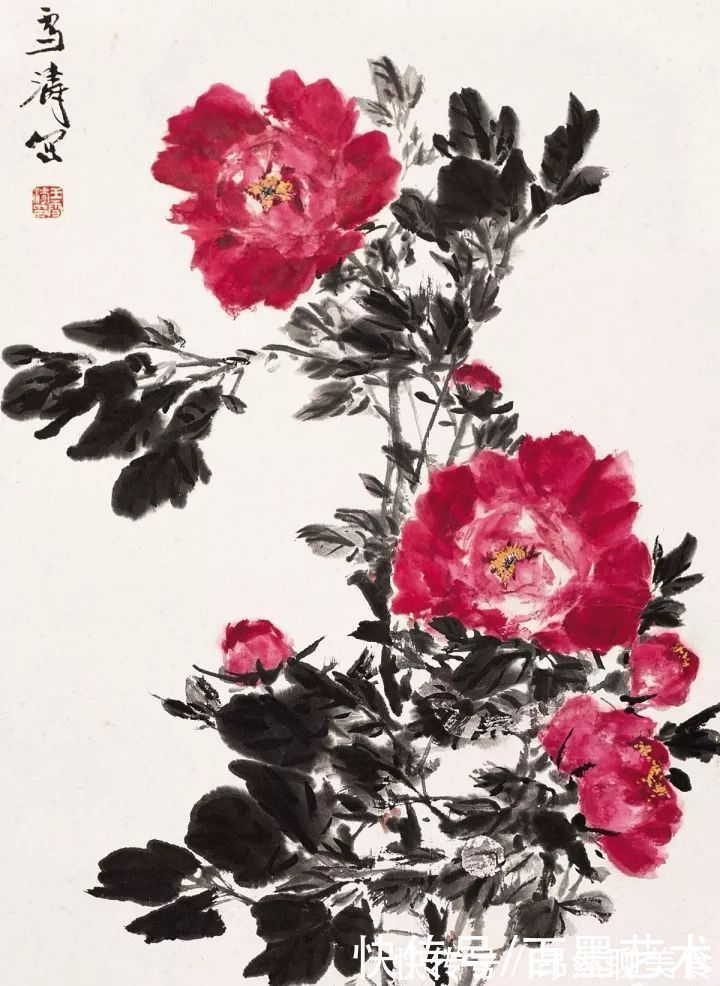 小写意@唯有牡丹真国色!小写意牡丹画150幅,美醉了