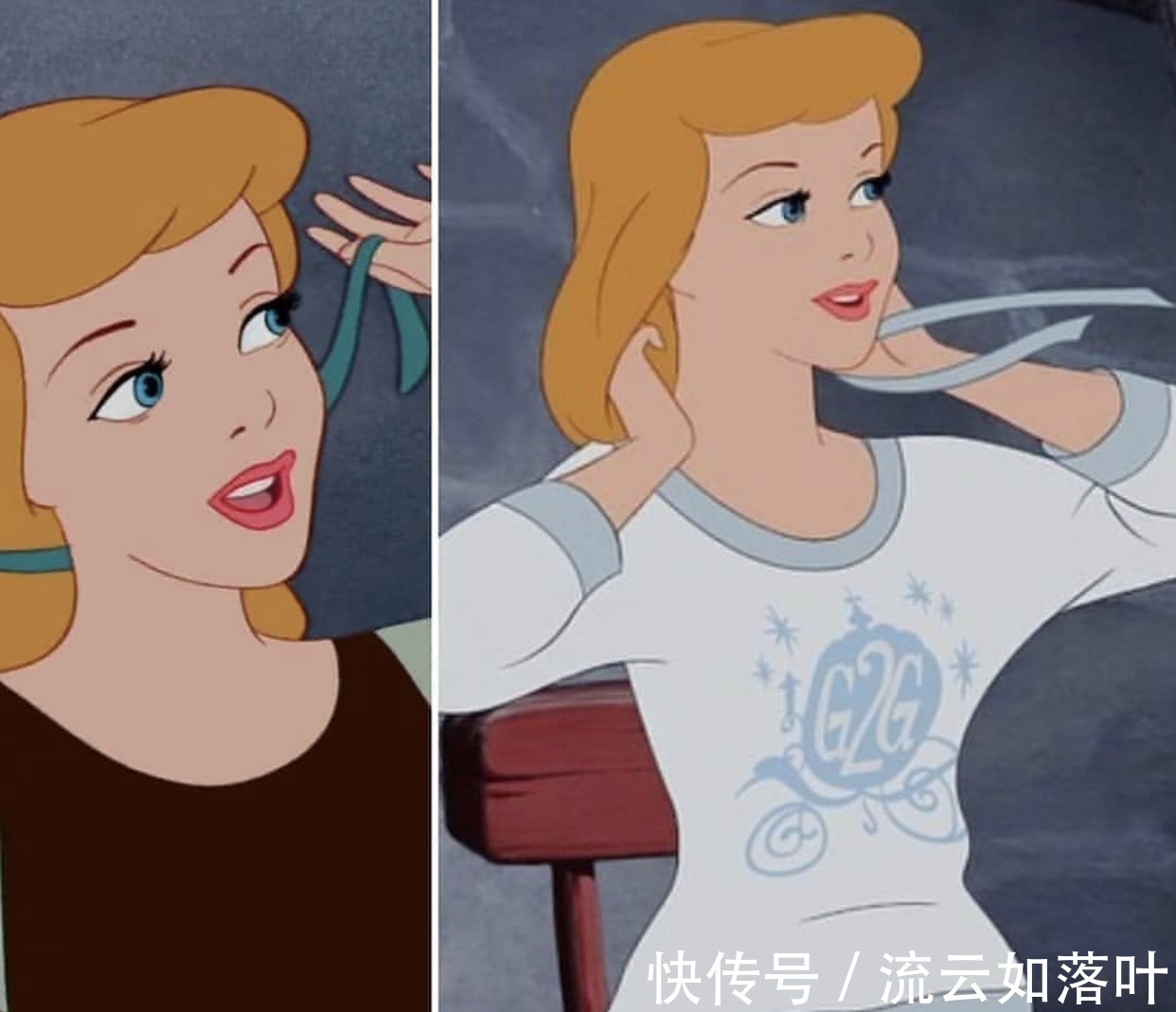迪士尼公主|迪士尼公主原版动画一秒换装，官方便服有点丑，无缝衔接有意思