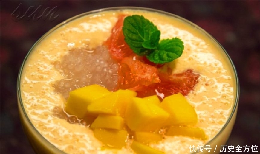 美味好吃的甜品：杨枝甘露有西柚、芒果、西米，几分钟就学会