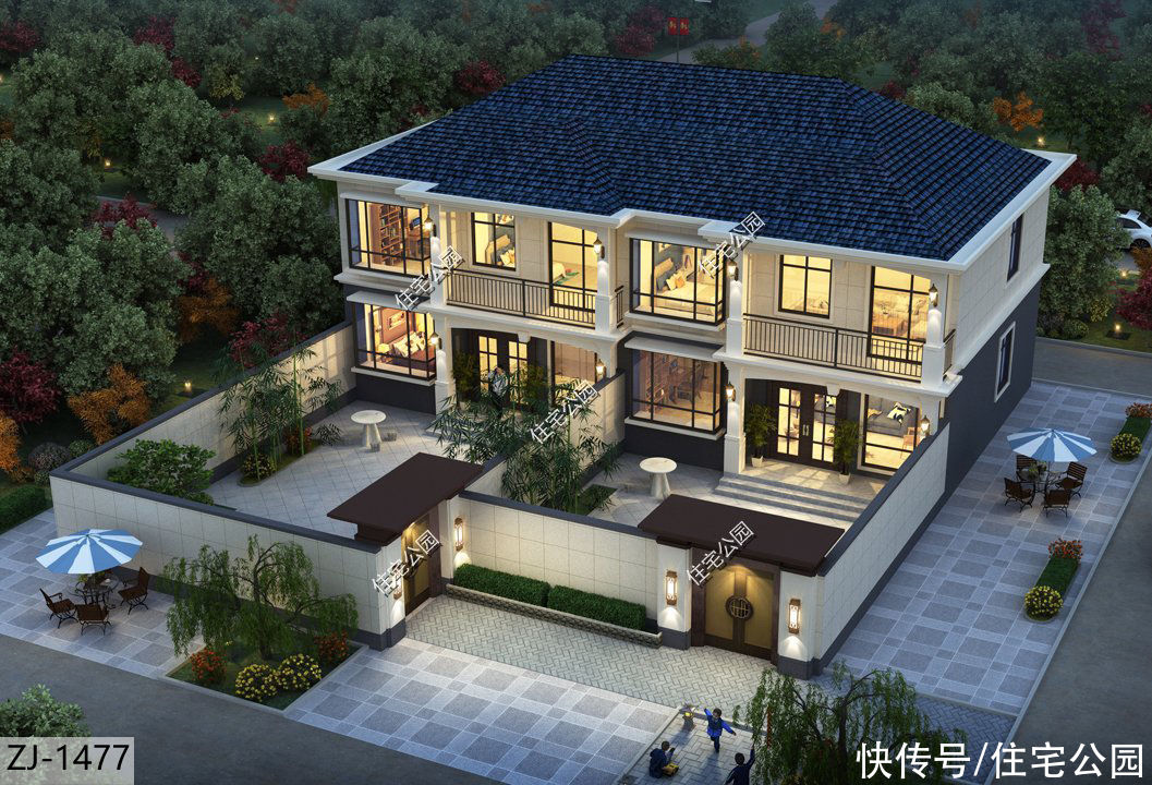 建筑面积|2021年就建这10套别墅吧，双拼设计太绝了，尤其是第6套特别实用