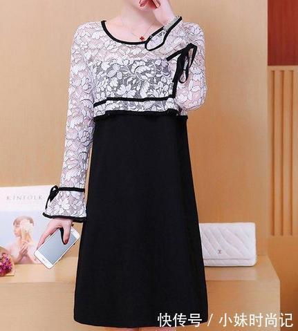 版型 时尚优雅的大码连衣裙,最喜欢第五款,修身显瘦还减龄哦