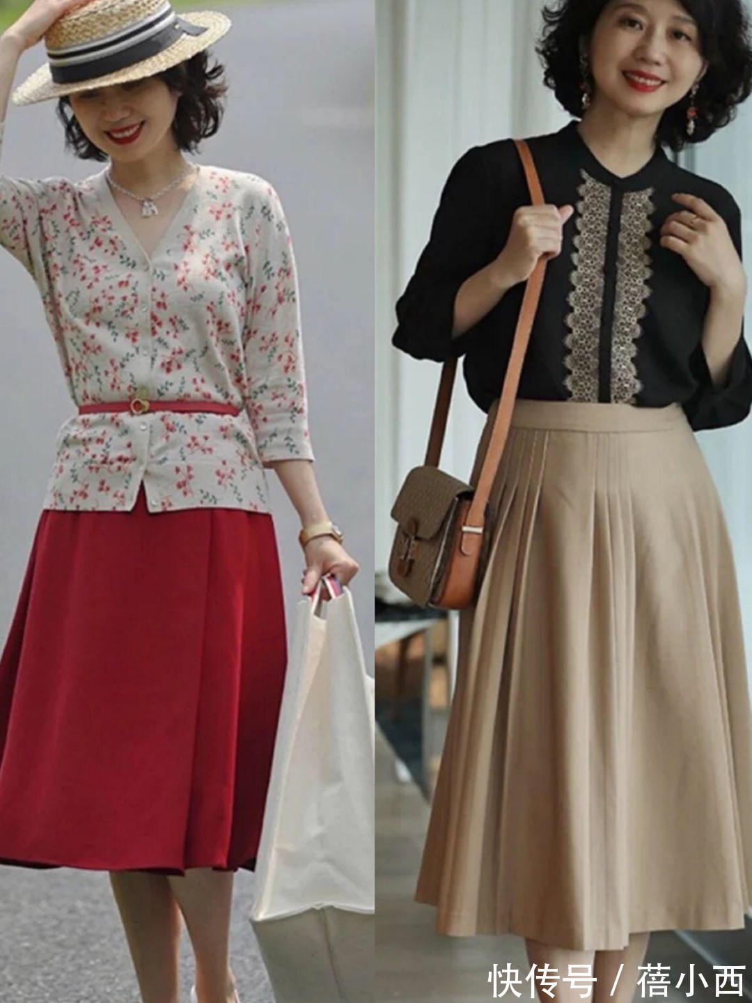 p40、50+女性来学这位博主的穿搭,优雅又温柔,基础款也能很高级