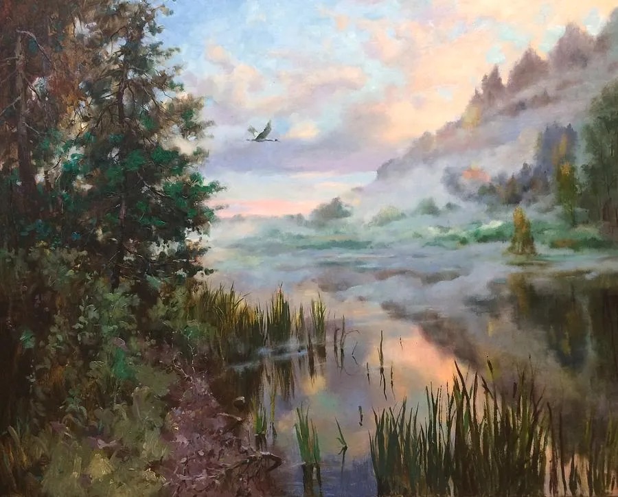 米沙金!俄罗斯画家米沙金的风景油画,美的不要不要的!