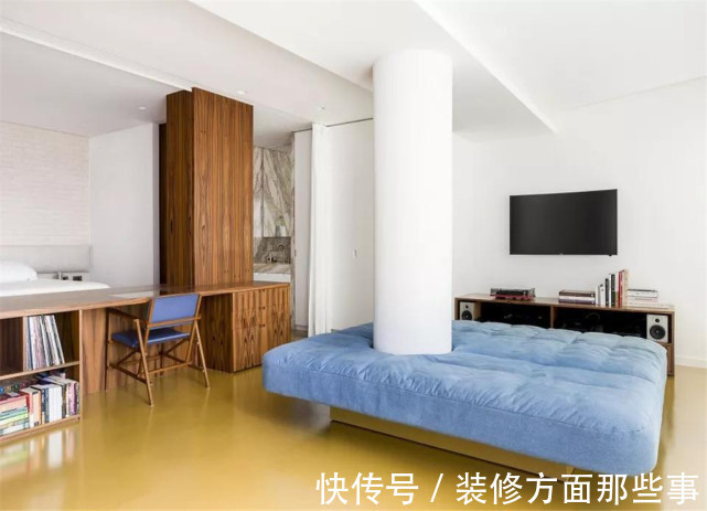小户型|68平现代风小户型单身公寓,围绕主子做了个360 °的沙发真实用
