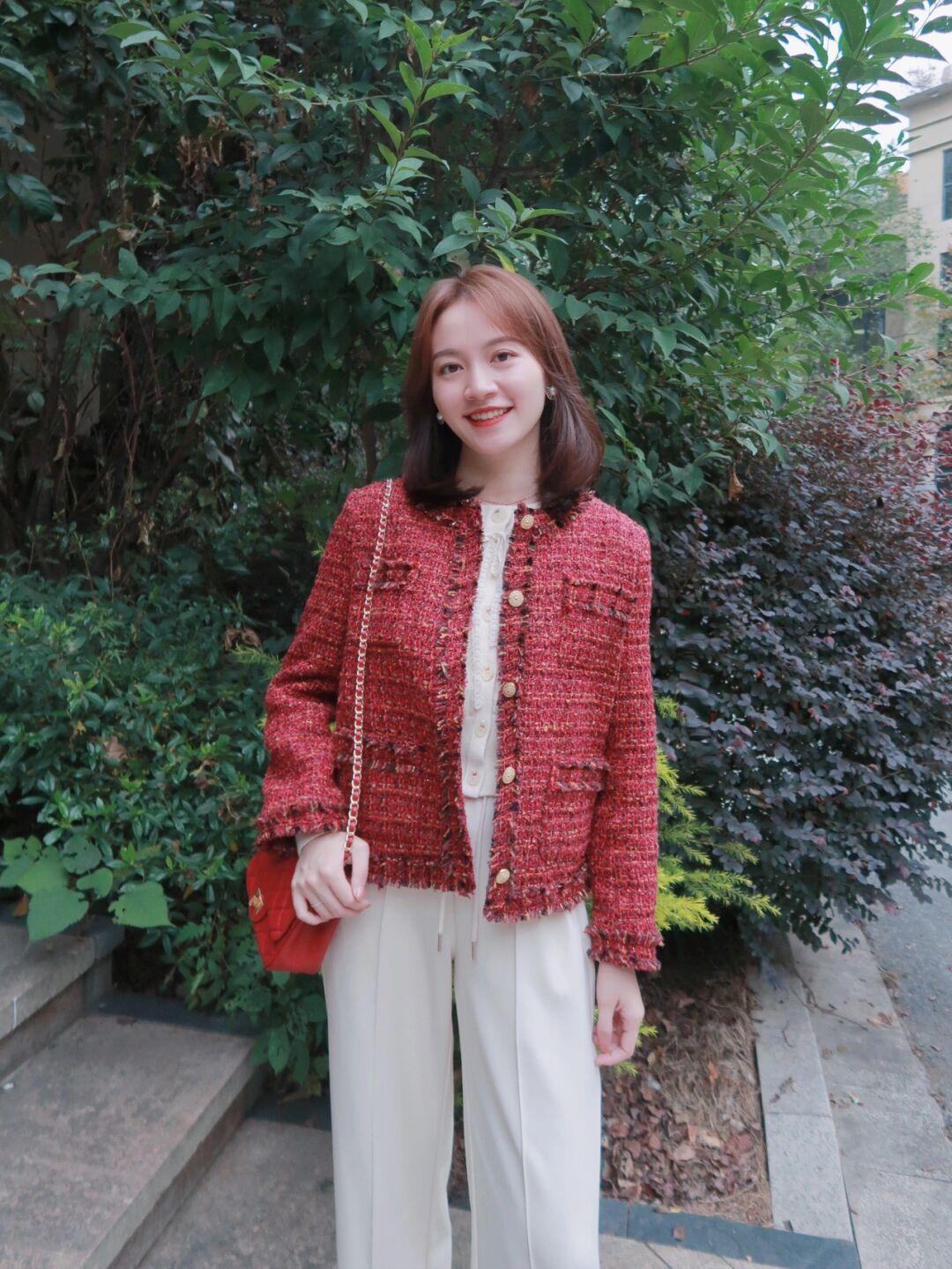 香风|这才是适合普通人的小香风外套，搭配阔腿裤，既有温度又高级洋气