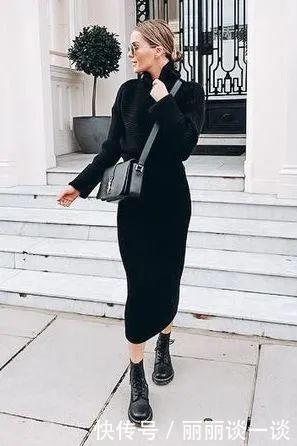 马丁靴的30个穿搭示范，可甜可盐，时髦炸了！