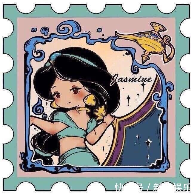 迪士尼公主|画师绘制迪士尼公主小头像,贝儿最喜欢玫瑰花,爱丽儿怎么哭了