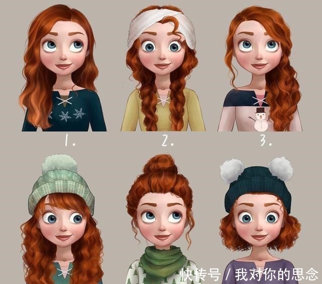 迪士尼公主|迪士尼公主的“不同发型”,双马尾艾莎年轻十岁,长发公主变辣妹