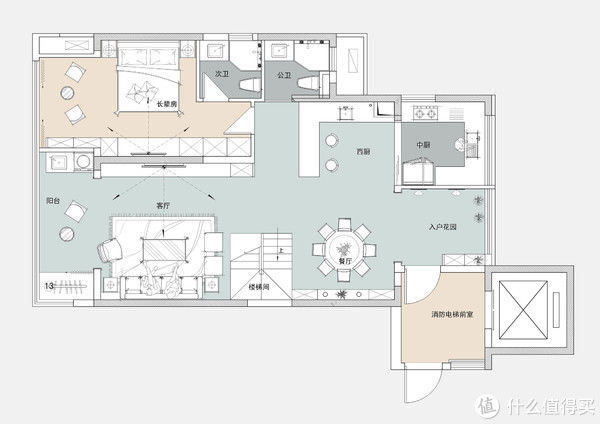 装修|发现一户很有品味的中式样板房，两层复式楼，格局好，装修很高级
