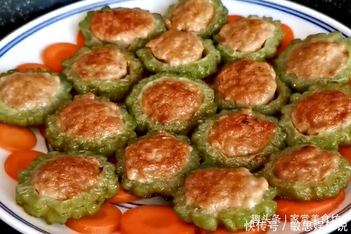 苦瓜酿肉|苦瓜最好吃的一种做法,做法很简单,鲜香多汁又入味,全家爱吃