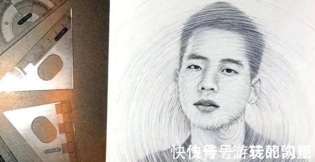 美术生$美术生上课走神,开始用“圆规”画圈,最后画出完美人像惊艳全班