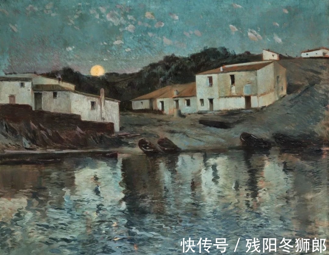 锡切斯@朋友都是现代派画家,但他坚守传统油画结合印象派技法,获奖无数