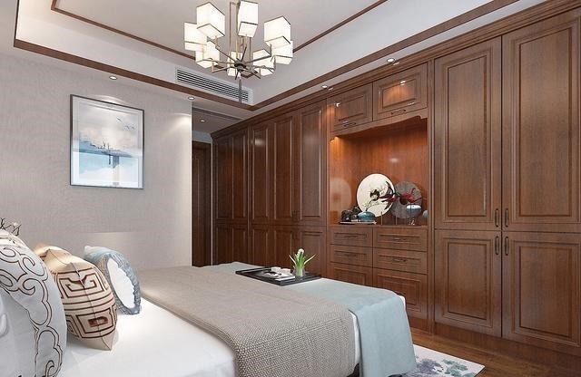 中式|150㎡中式风用红木色,大气美观又有品味,入户便让人心生喜爱