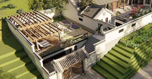 黛瓦|牛75万自建最美四合院,白墙黛瓦,庭院幽深,堪称传世之院