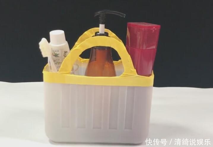 塑料桶|塑料桶这样剪一剪，用来收纳洗漱用品超实用，家家户户都用的到！